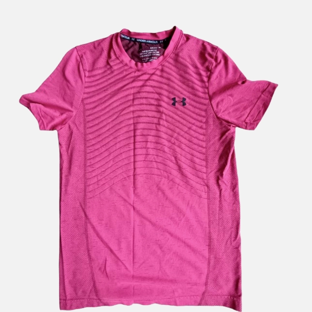 Under armour pink the seamless tee size M
